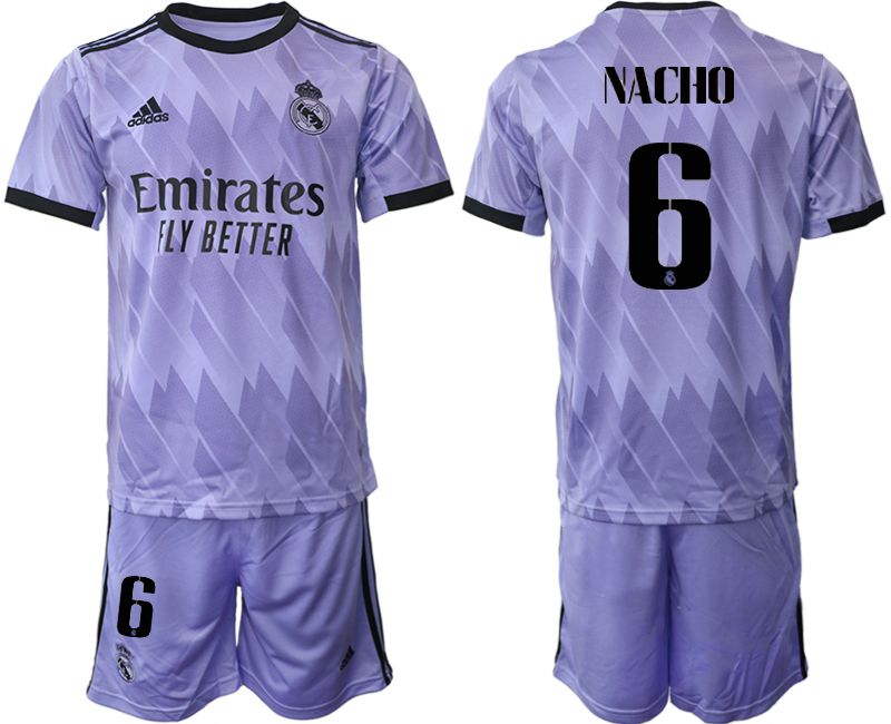 Cheap Men 2022-2023 Club Real Madrid away purple 6 Soccer Jersey